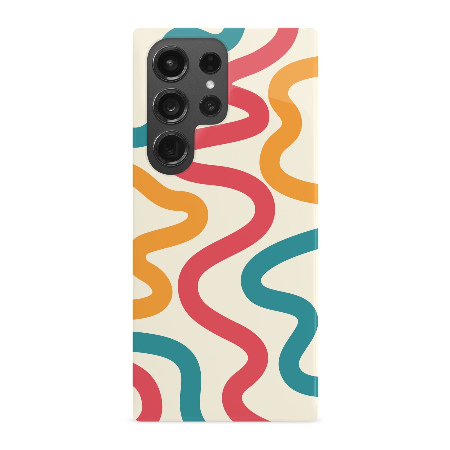 Wavy Primary Colours Abstract Pattern Case Samsung Galaxy S23 Ultra Phone Case