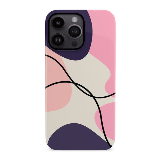 Purple and Pink Abstract Print Case iPhone 14 Phone Case