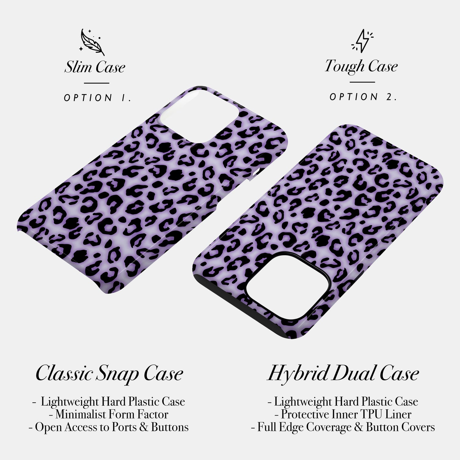 Personalised Purple Blush Leopard Print Phone Case Phone Case