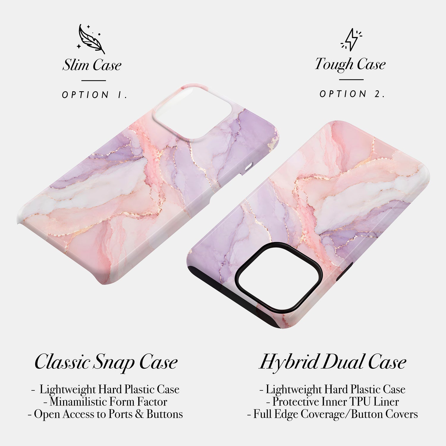 Personalised Purple Dream Marble Case Phone Case