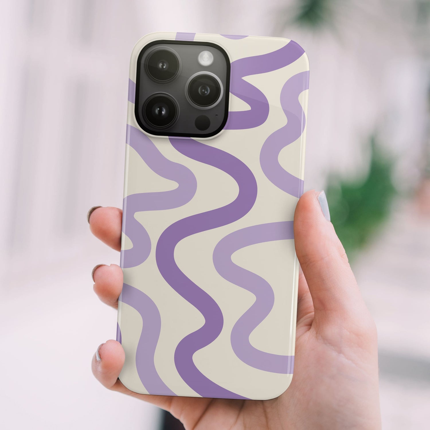 Personalised Purple Wavy Abstract Pattern Case  Phone Case