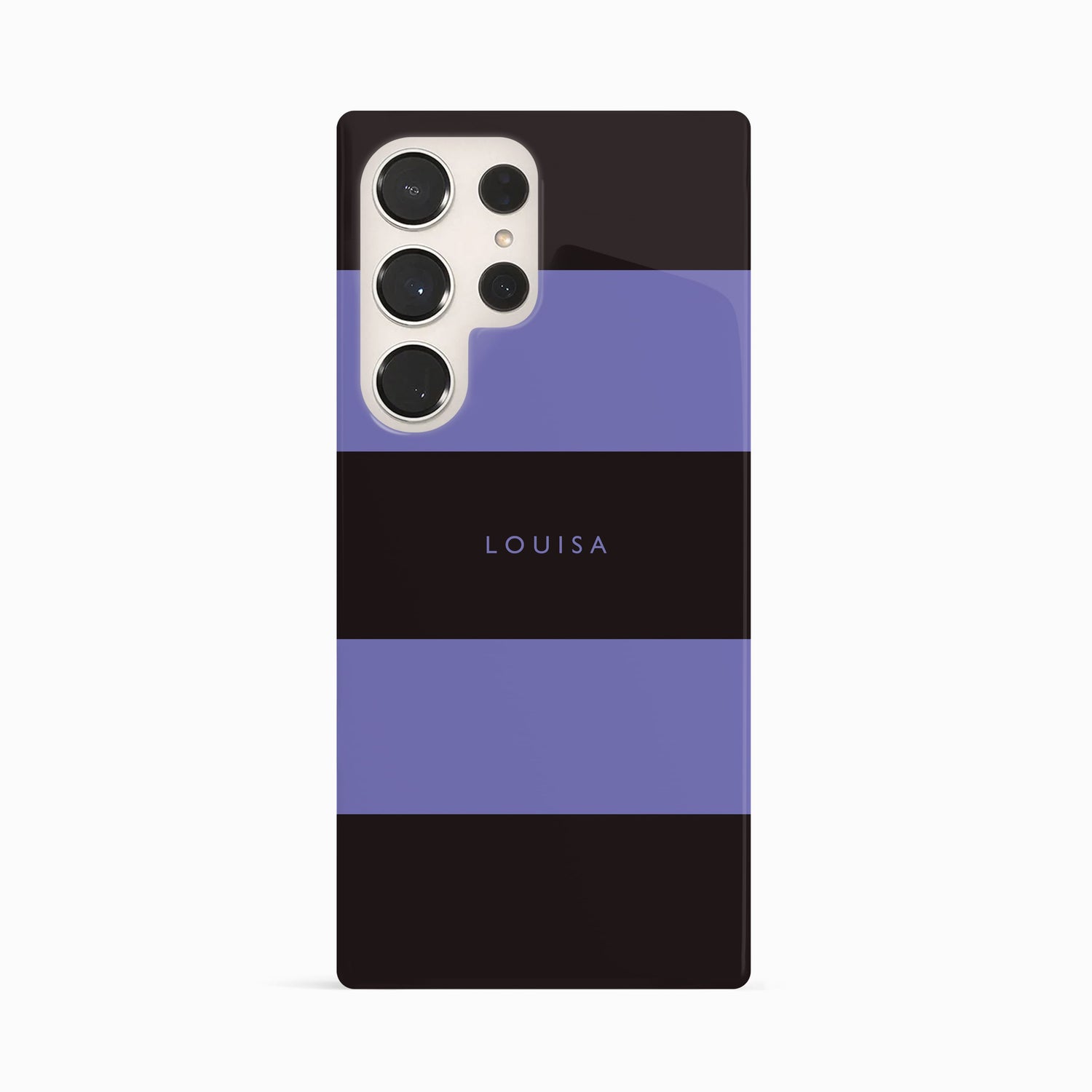 Purple Black Stripe Custom Case Samsung Galaxy S23 Ultra Phone Case