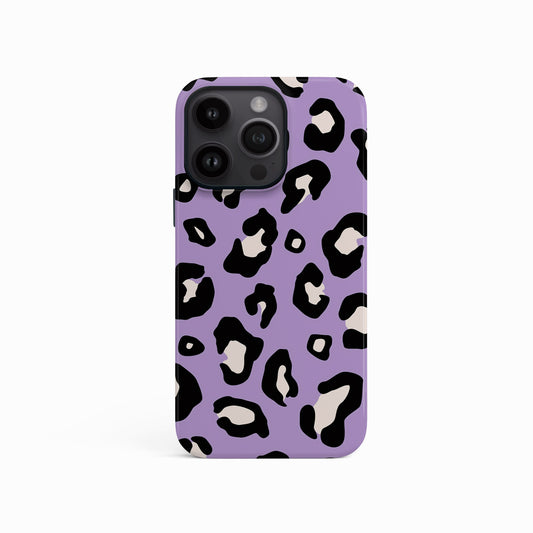 Lavender Purple Leopard Print Pattern Phone Case iPhone 15 Phone Case