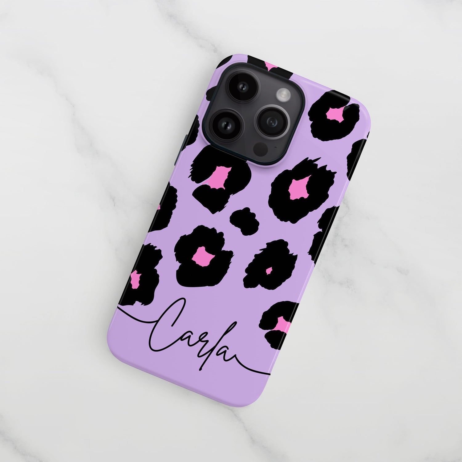 Purple Personalised Leopard Print Phone Case  Phone Case