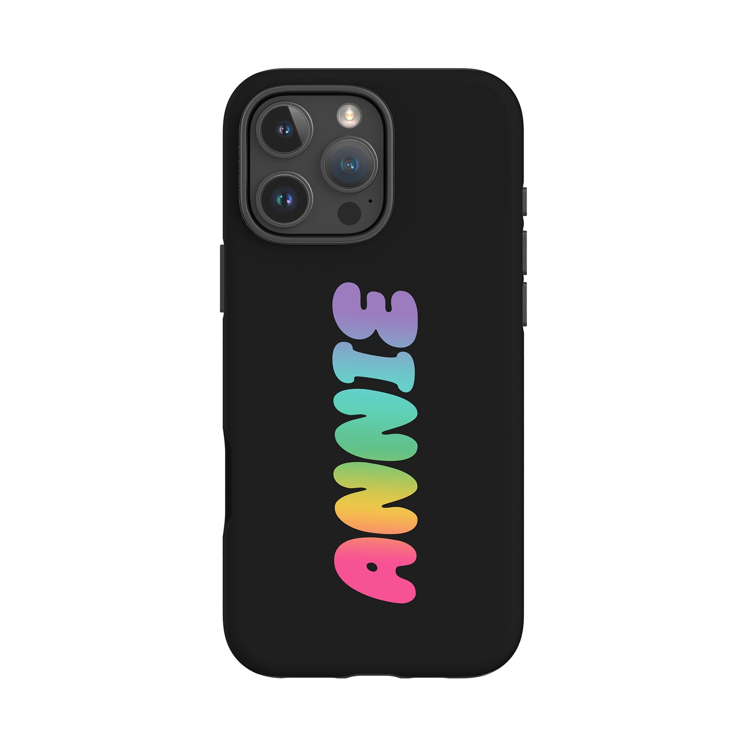 Custom Rainbow Bubble Name Case iPhone 16 Pro Phone Case