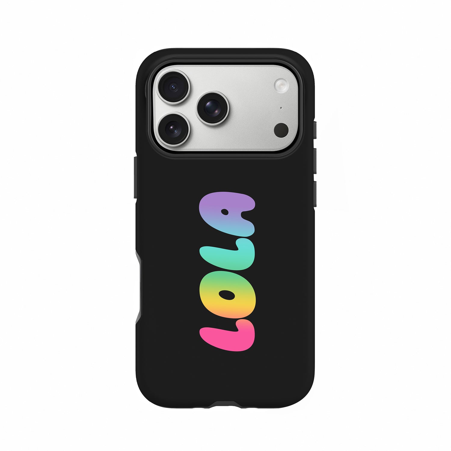 Custom Rainbow Bubble Name Case iPhone 17 Pro Phone Case