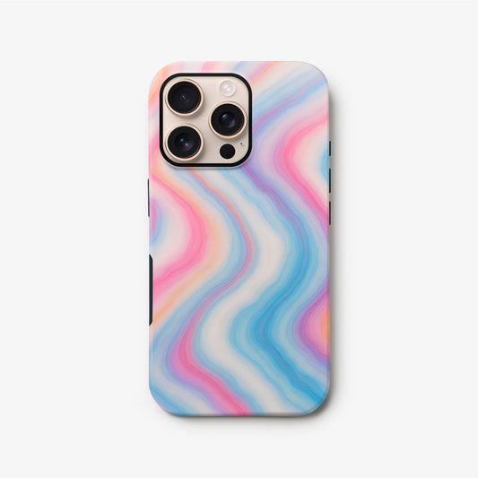 Pastel Rainbow Marble Case iPhone 16 Phone Case