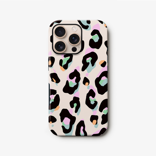 Multicolour Rainbow Leopard Print Phone Case iPhone 16 Phone Case