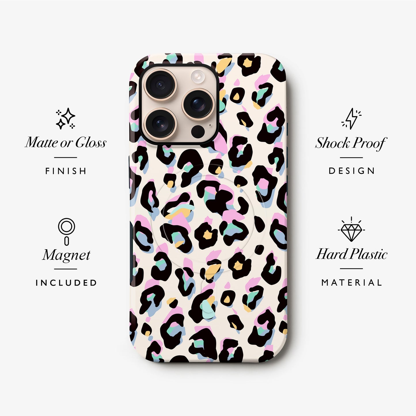 Rainbow Leopard Print Magsafe Case Phone Case