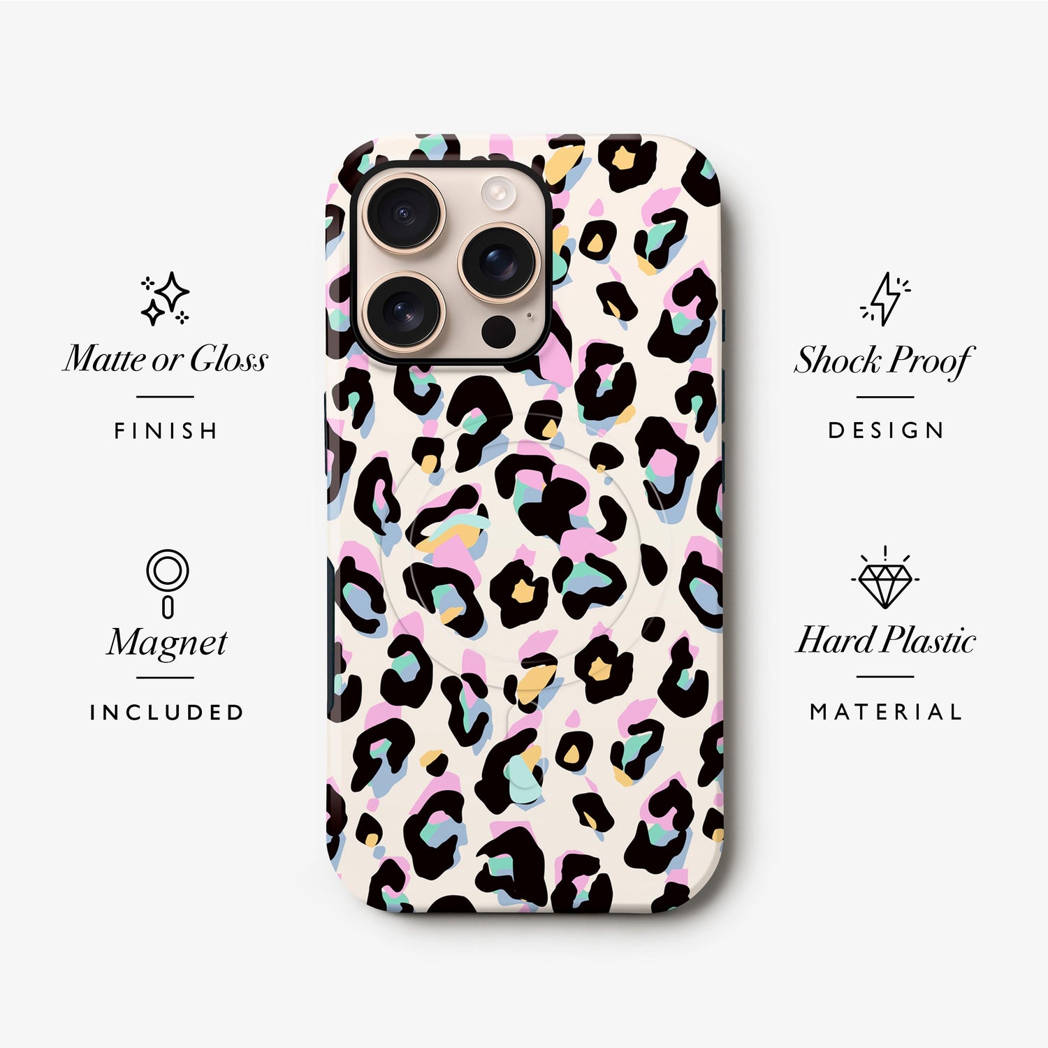 Rainbow Leopard Print Magsafe Case Phone Case