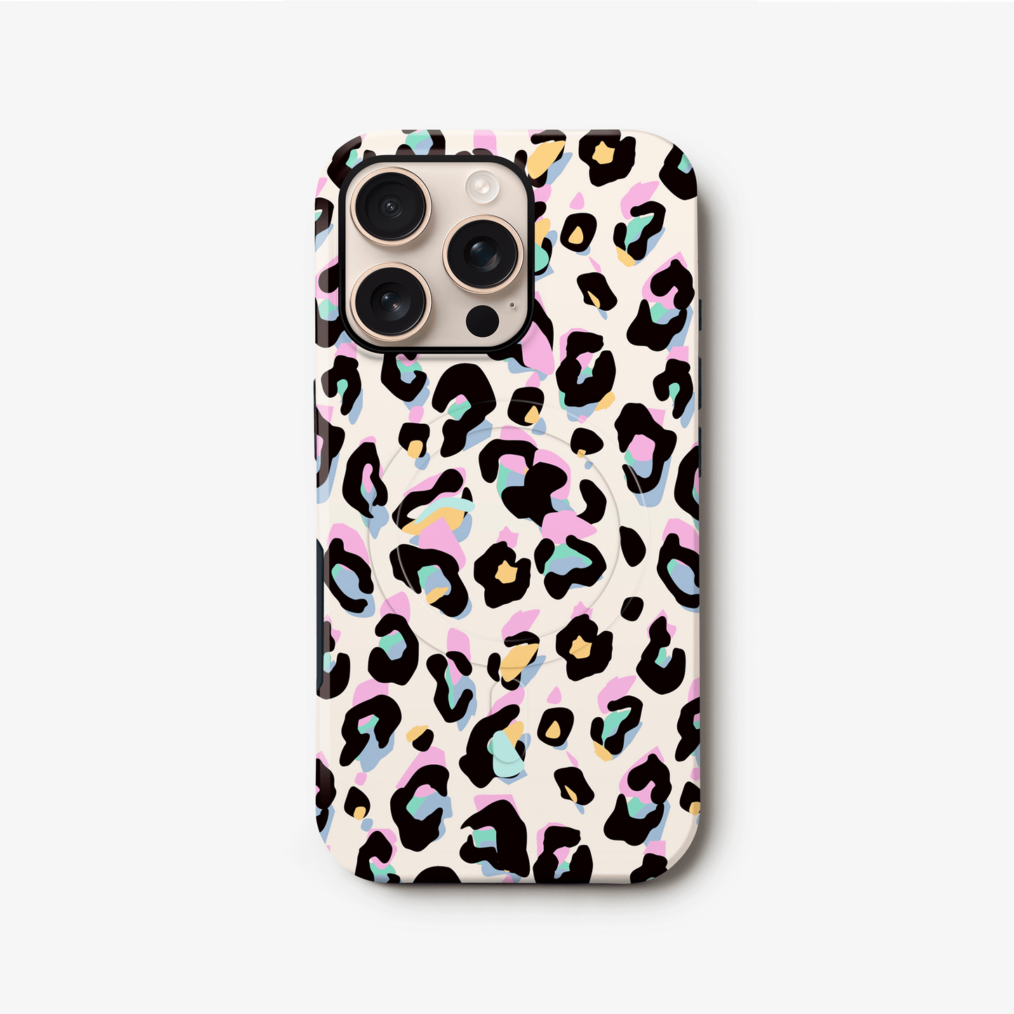 Rainbow Leopard Print Magsafe Case iPhone 16 Pro Phone Case