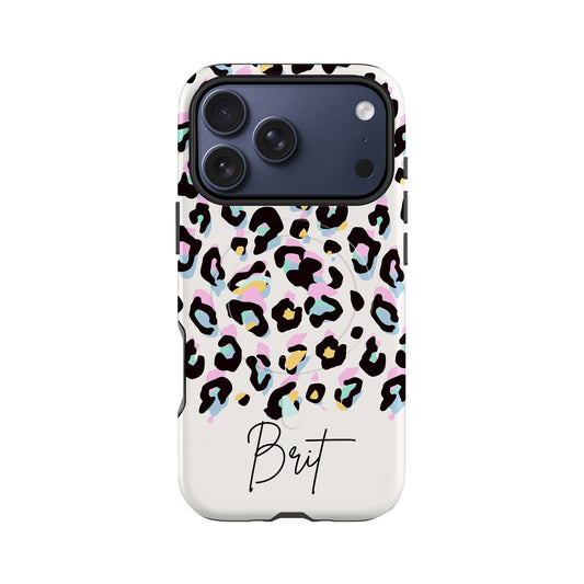 Custom Rainbow Leopard Print Magsafe Case