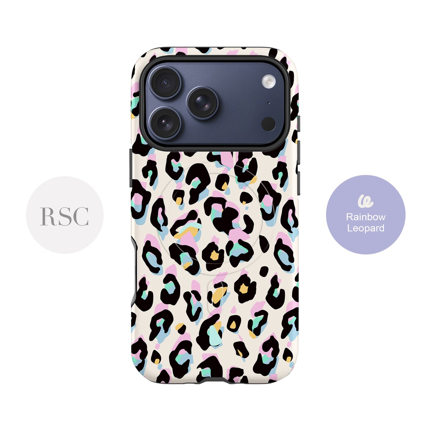 Rainbow Leopard Print Magsafe Case Phone Case