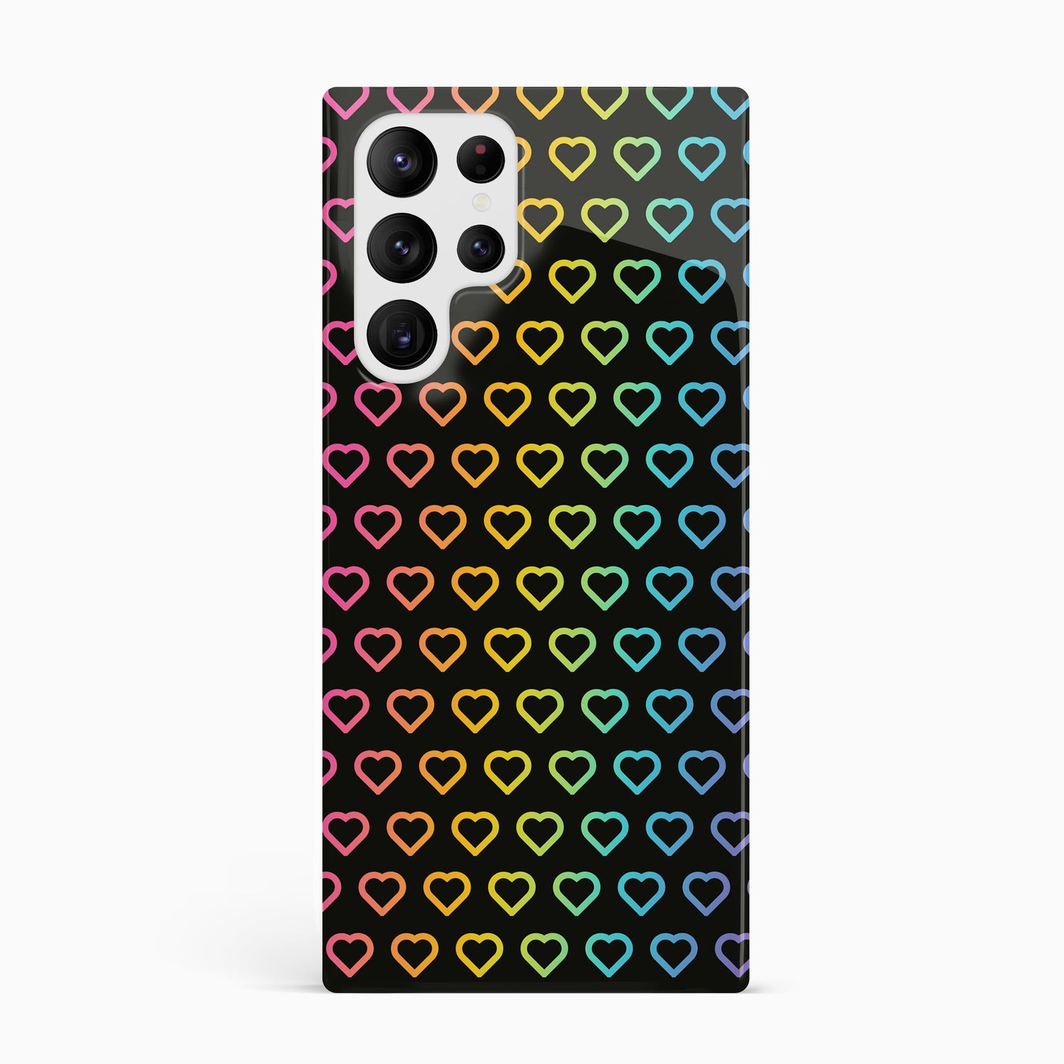Rainbow Love Heart Pattern Case Samsung Galaxy S23 Ultra Phone Case