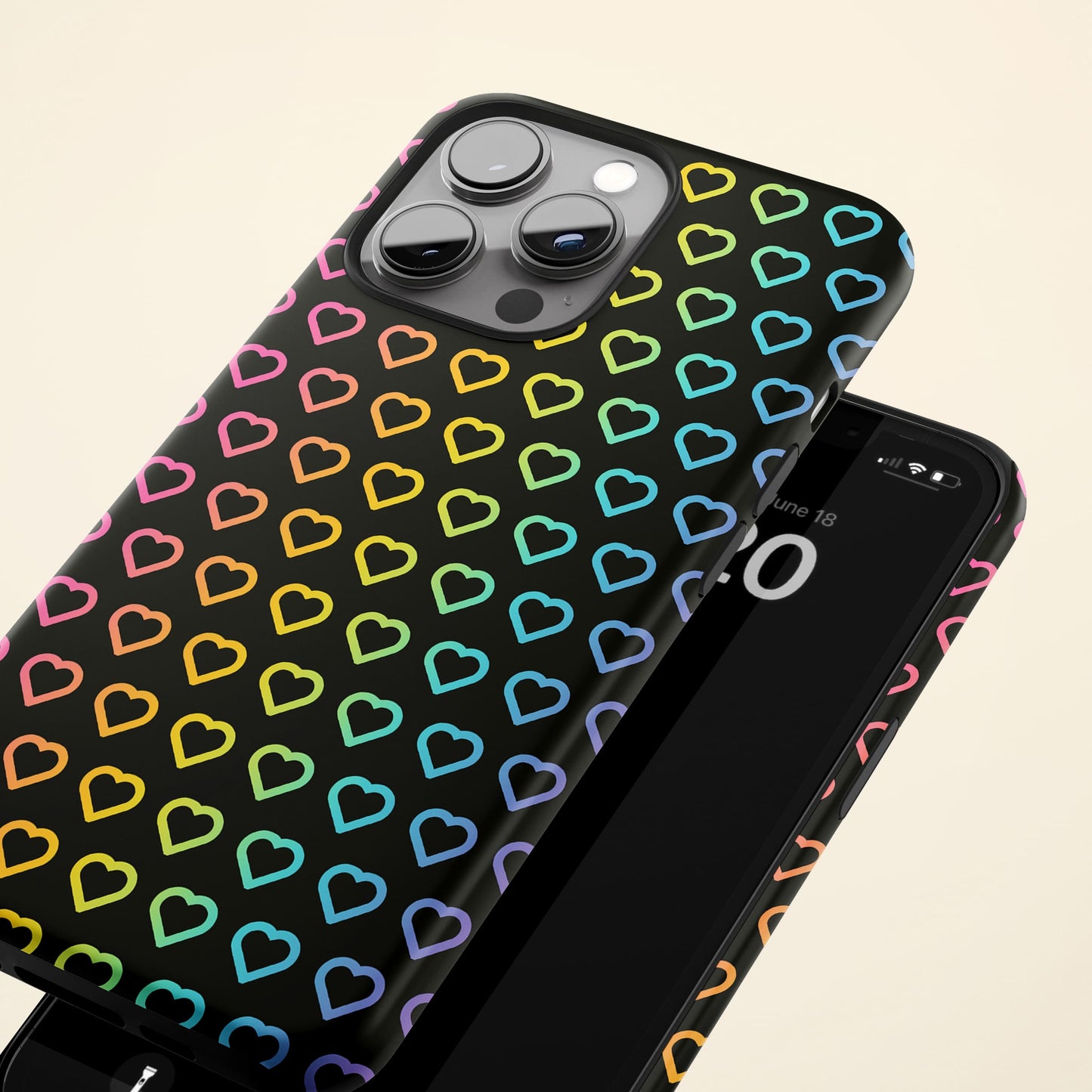 Rainbow Love Heart Pattern Case  Phone Case