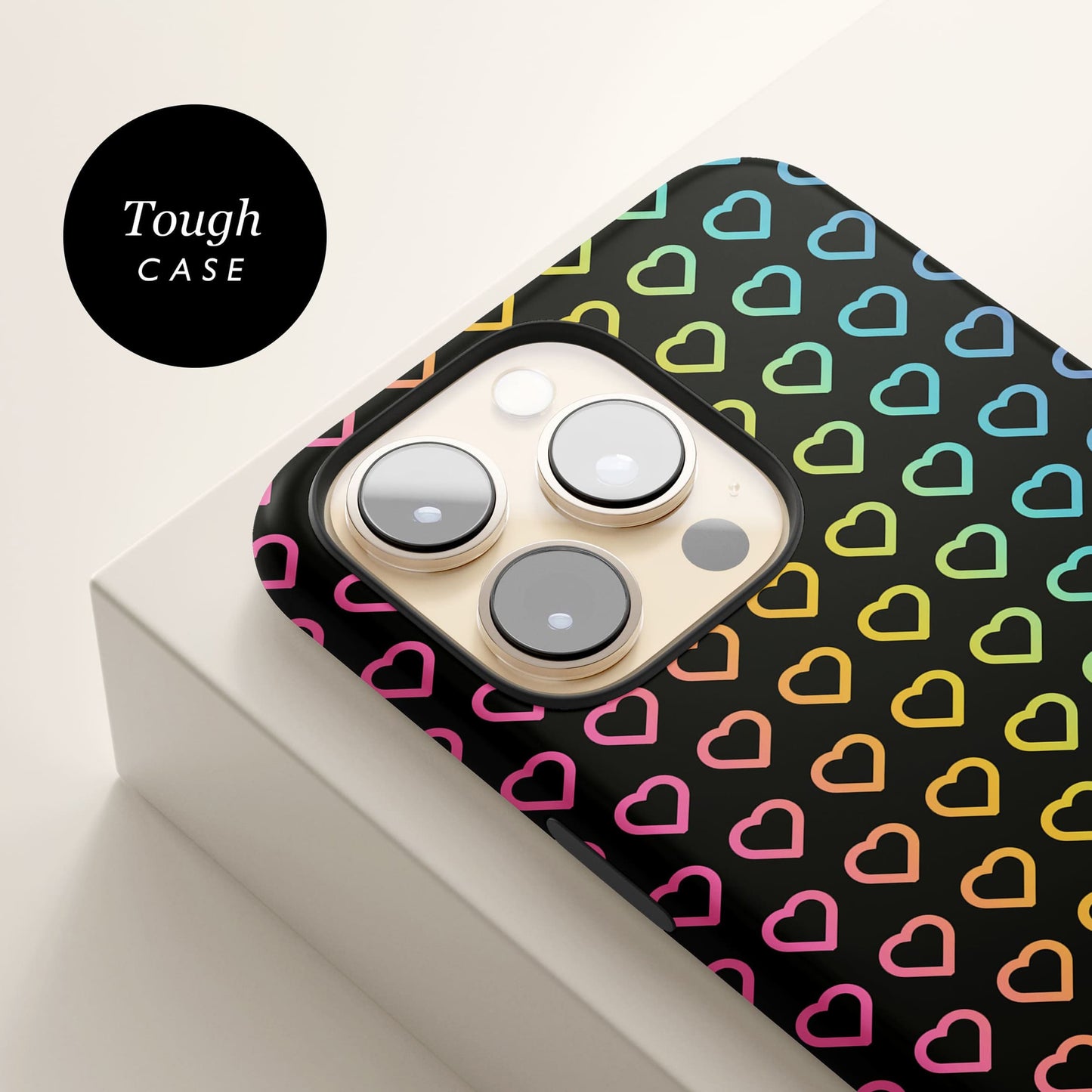 Rainbow Love Heart Pattern Case  Phone Case