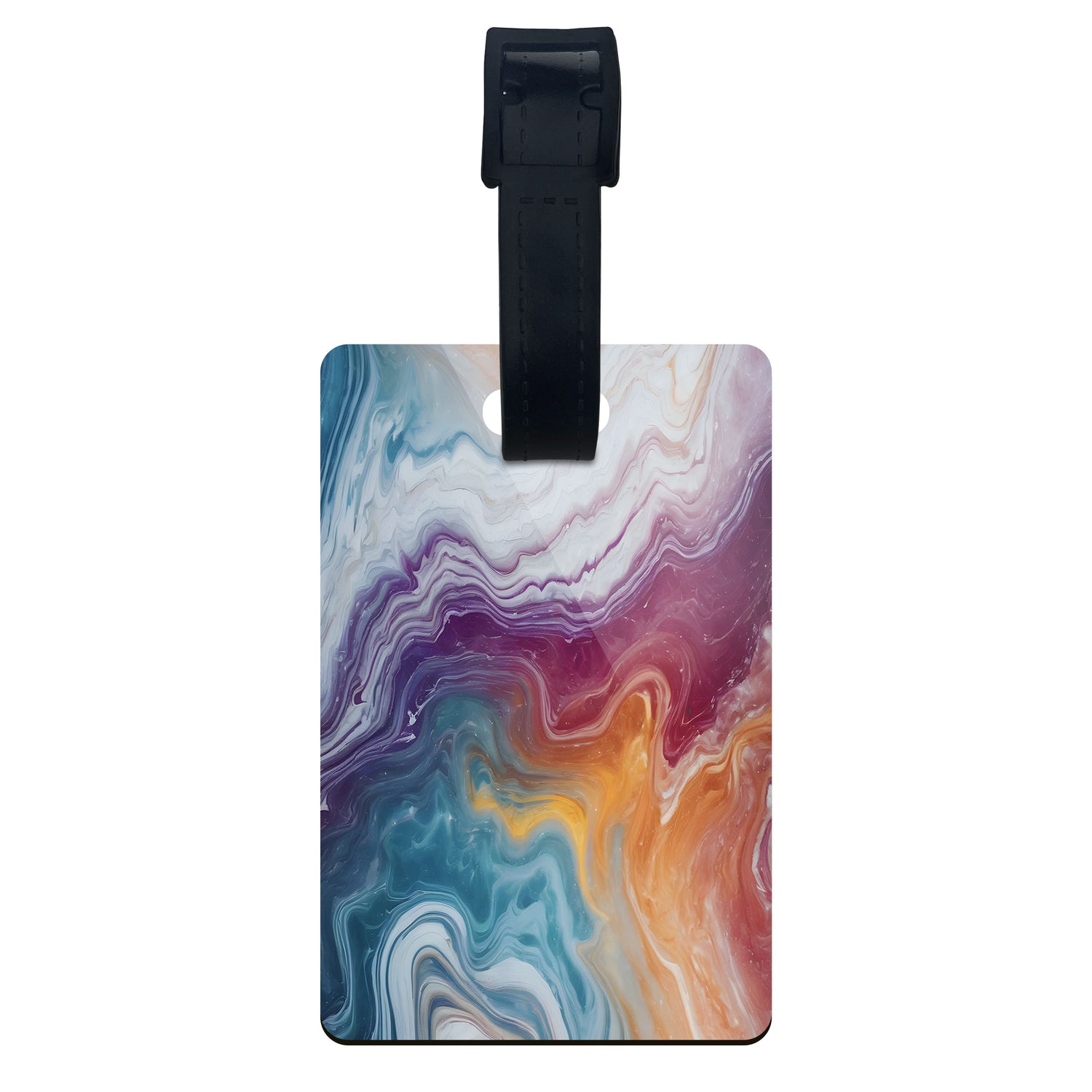 Personalised Rainbow Marble Print Luggage Tag  luggage tag
