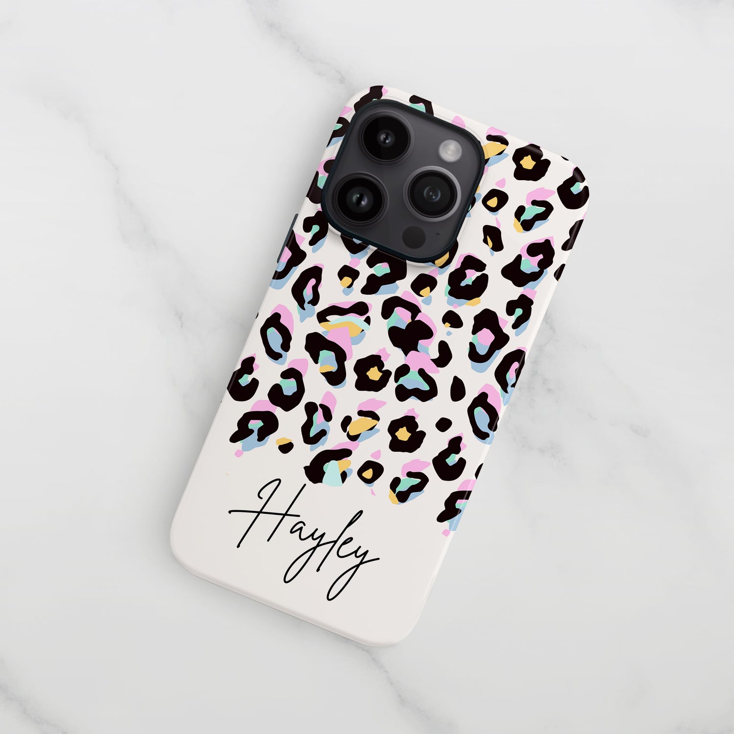 Custom Name Rainbow Leopard Print Phone Case  Phone Case