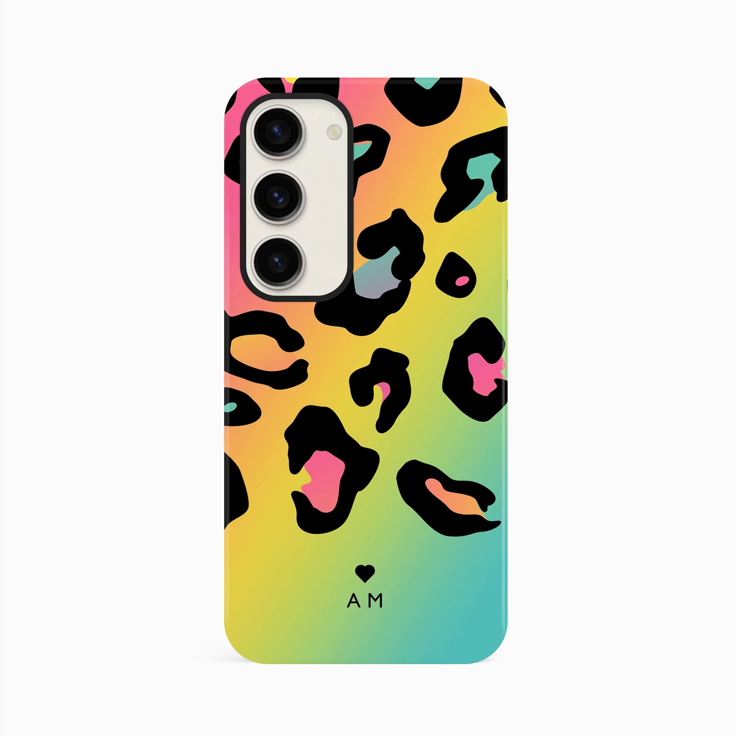 Rainbow Leopard Print Personalised Phone Case Samsung Galaxy S23 Phone Case