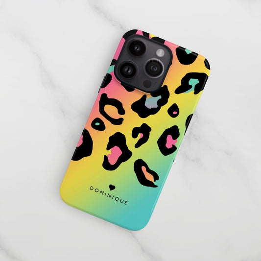 Rainbow Leopard Print Personalised Phone Case  Phone Case