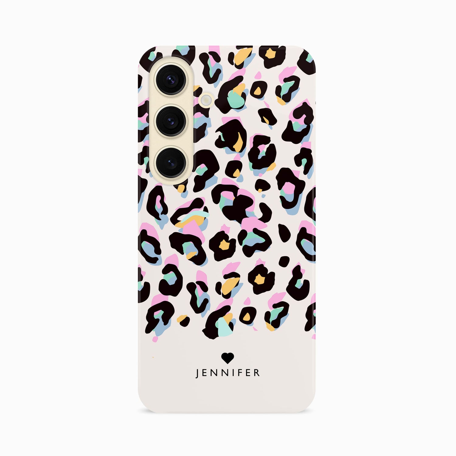 Custom Rainbow Leopard Print Phone Case Samsung Galaxy S24 Phone Case