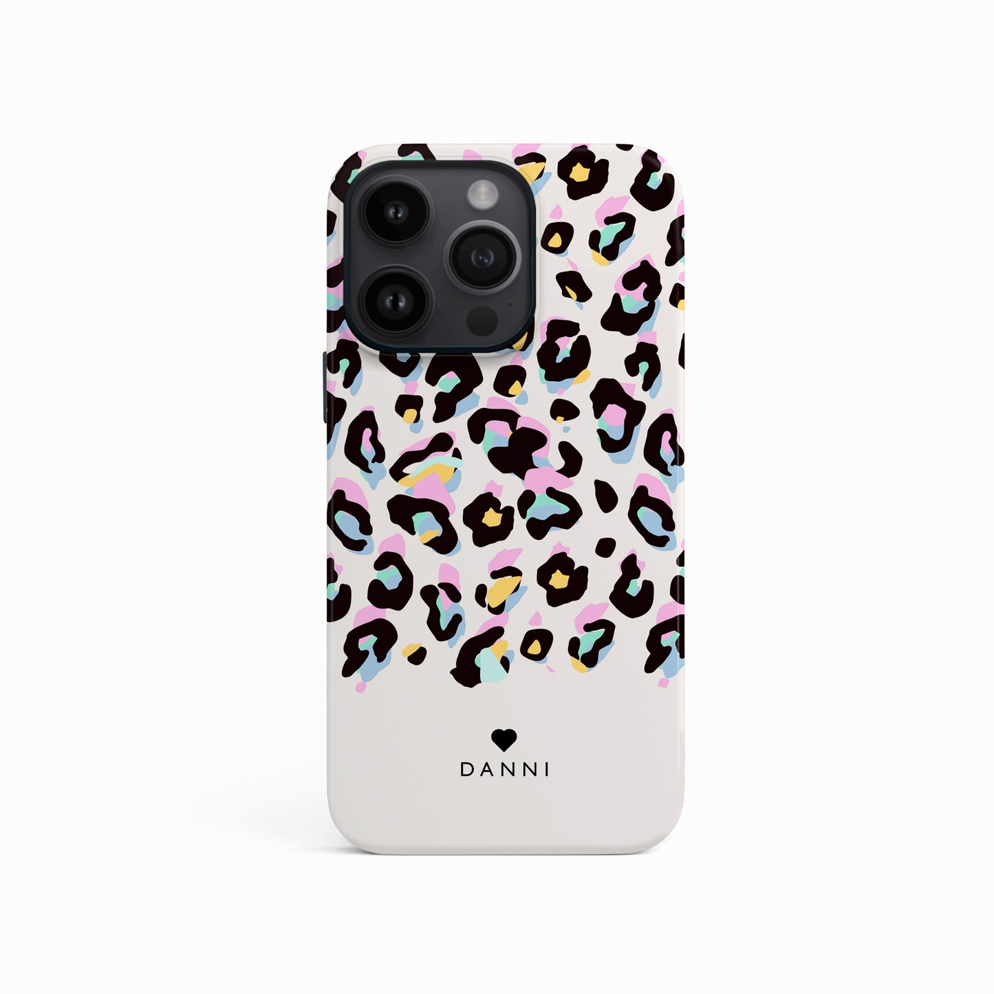 Custom Rainbow Leopard Print Phone Case iPhone 15 Phone Case