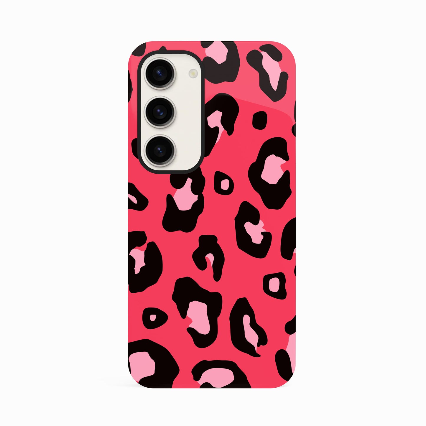 Red and Pink Leopard Spot Pattern Case Samsung Galaxy S23 Phone Case