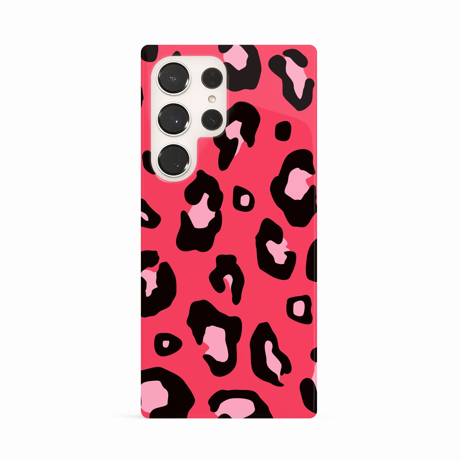 Red and Pink Leopard Spot Pattern Case Samsung Galaxy S23 Ultra Phone Case