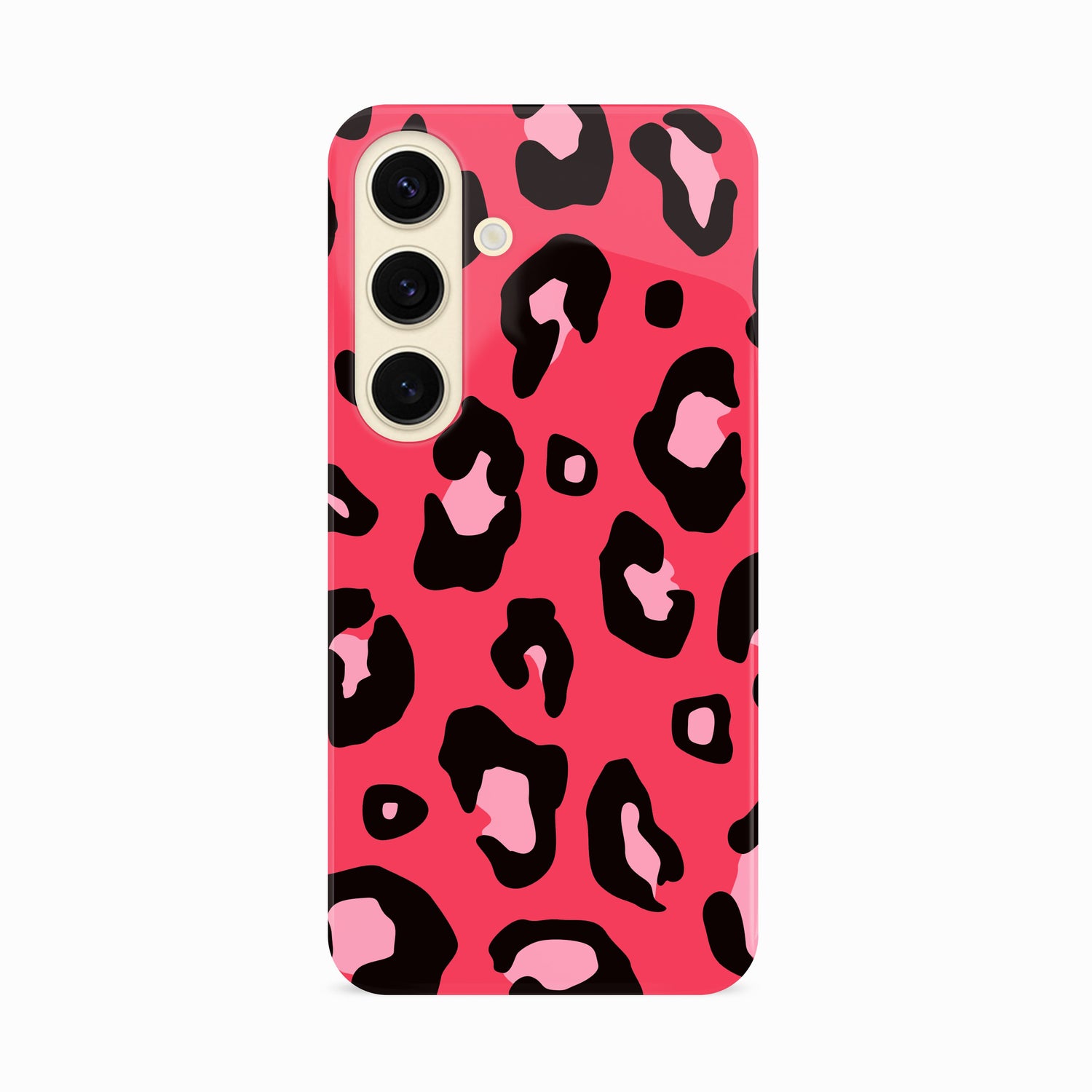 Red and Pink Leopard Spot Pattern Case Samsung Galaxy S24 Phone Case