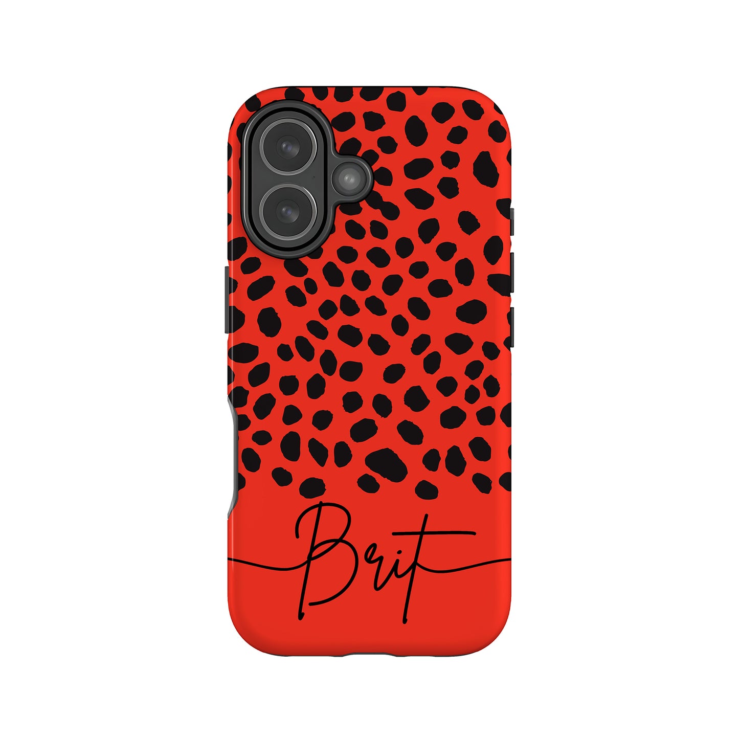 Personalised Red Cheetah Print Case