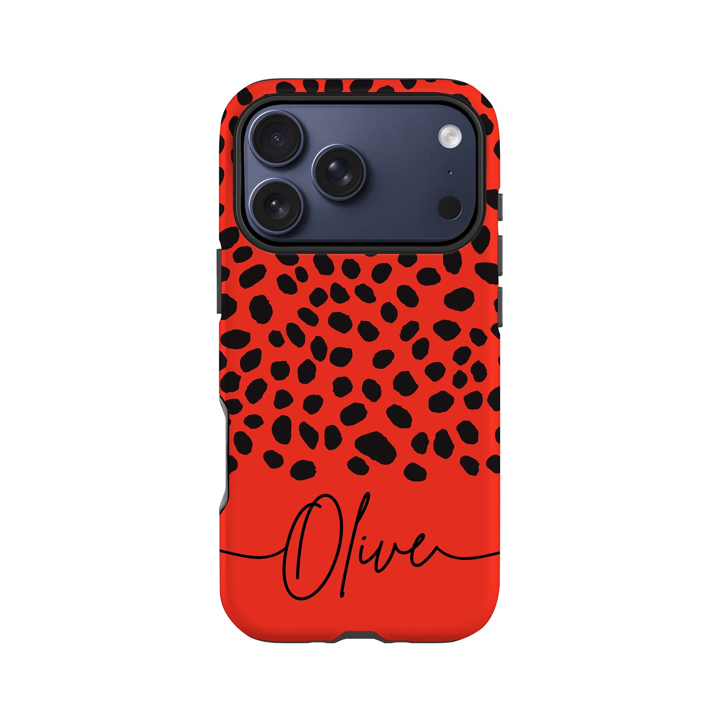 Personalised Red Cheetah Print Case