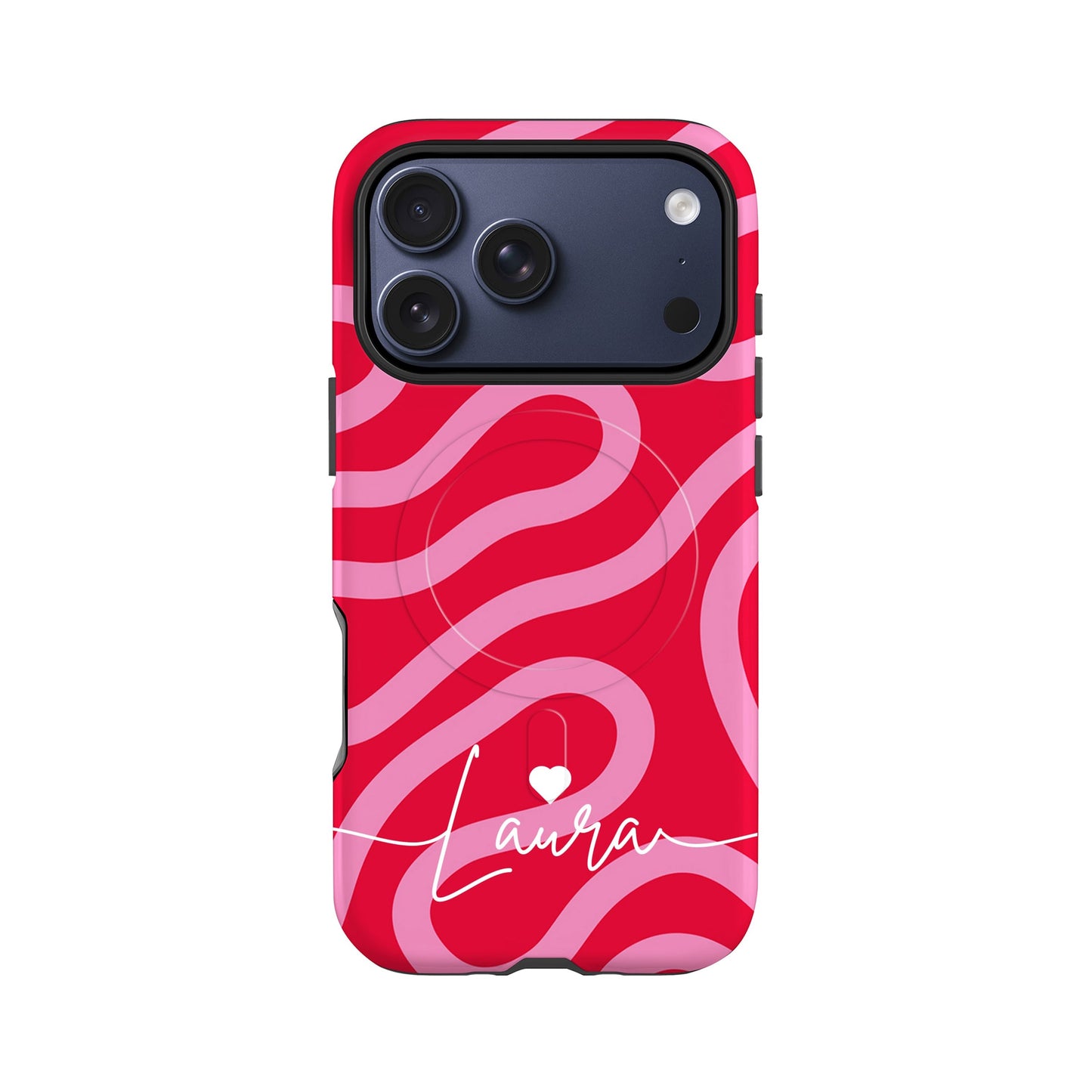 Red Pink Wavy Lines Magsafe Case
