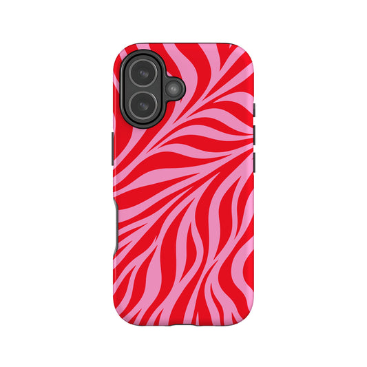 Red & Pink Zebra Print Case iPhone 17 Phone Case