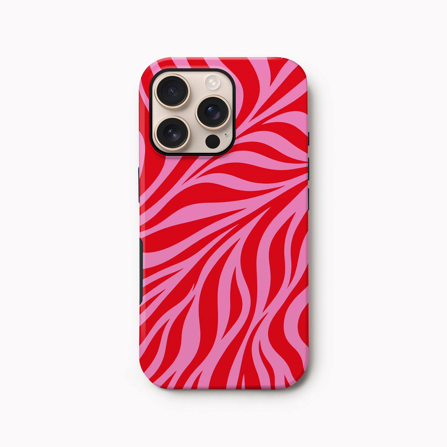 Red & Pink Zebra Print Case iPhone 16 Pro Phone Case