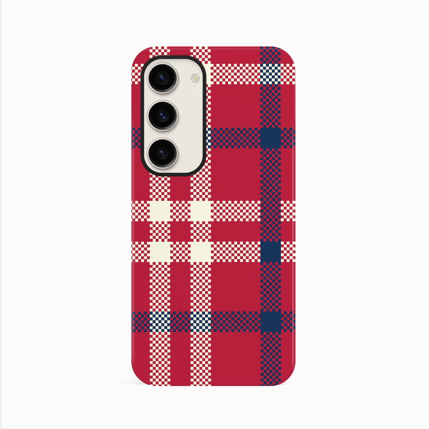 Red Plaid Phone Case Samsung Galaxy S23 Phone Case