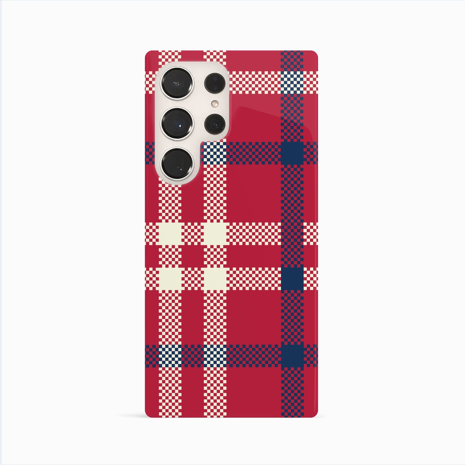 Red Plaid Phone Case Samsung Galasy S24 Ultra Phone Case