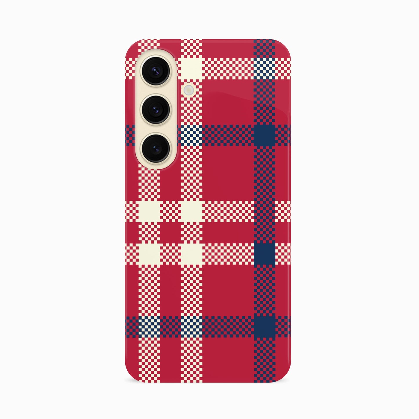 Red Plaid Phone Case Samsung Galaxy S24 Phone Case