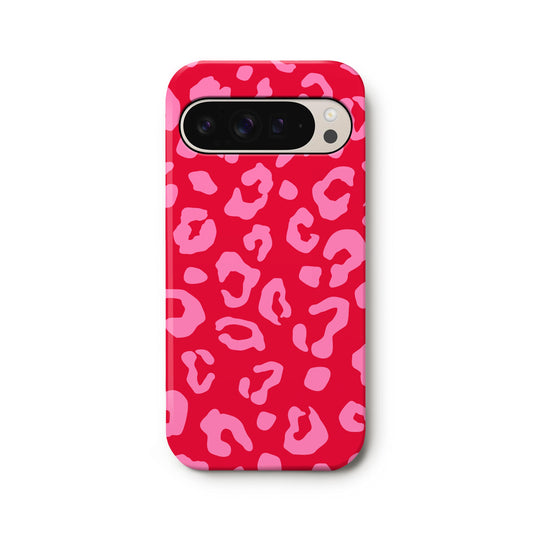 Red & Pink Leopard Print Google Pixel Case