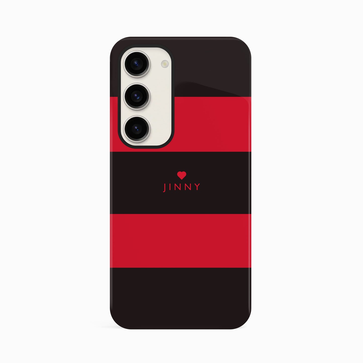 Custom Red And Black Stripes Case Samsung Galaxy S23 Phone Case