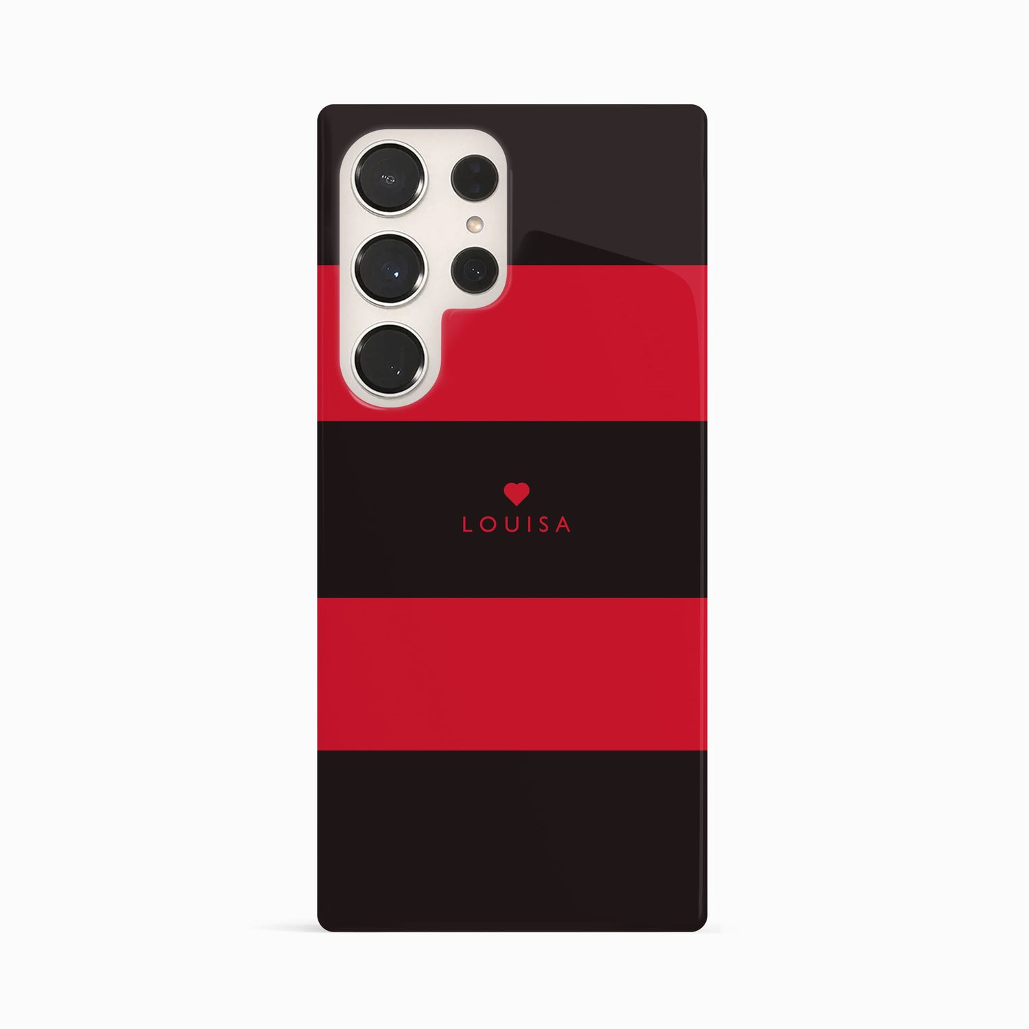 Custom Red And Black Stripes Case Samsung Galaxy S23 Ultra Phone Case