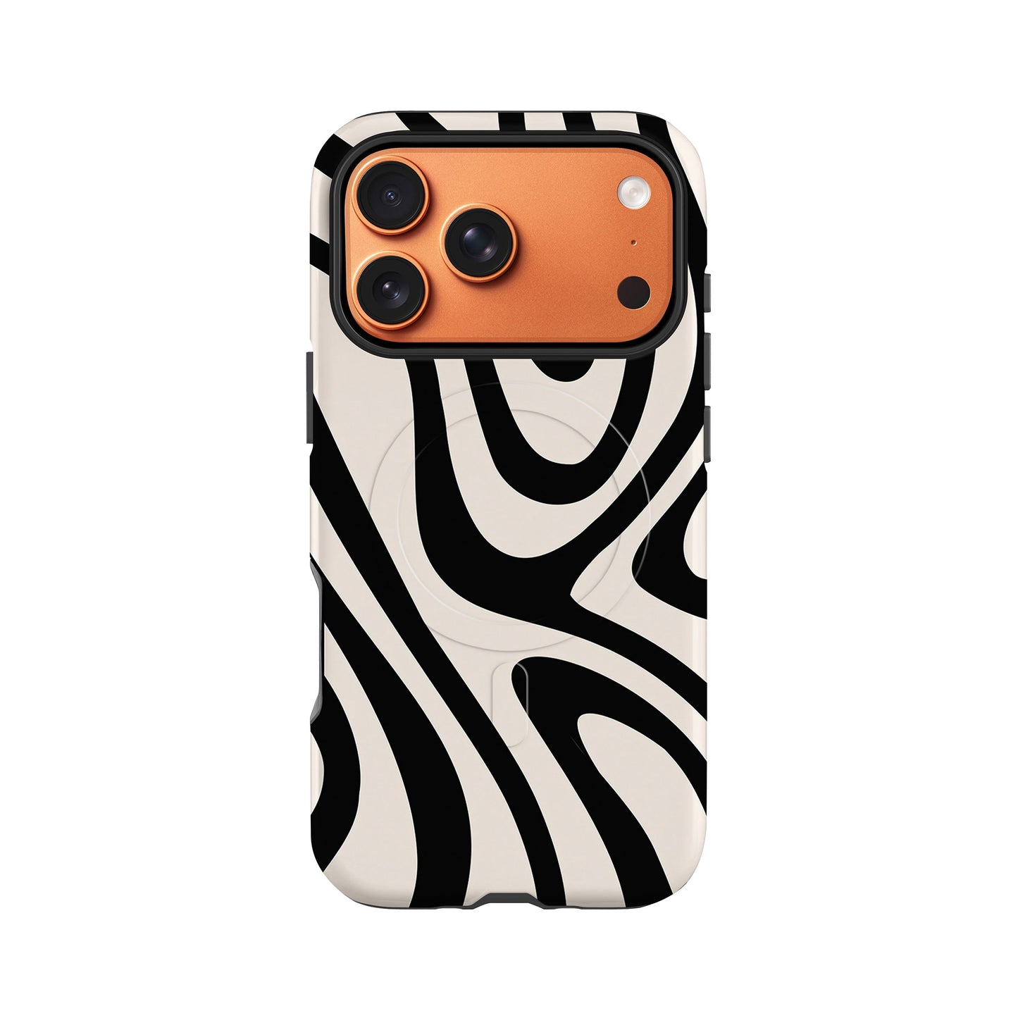 Black Cream Swirl Magsafe Case