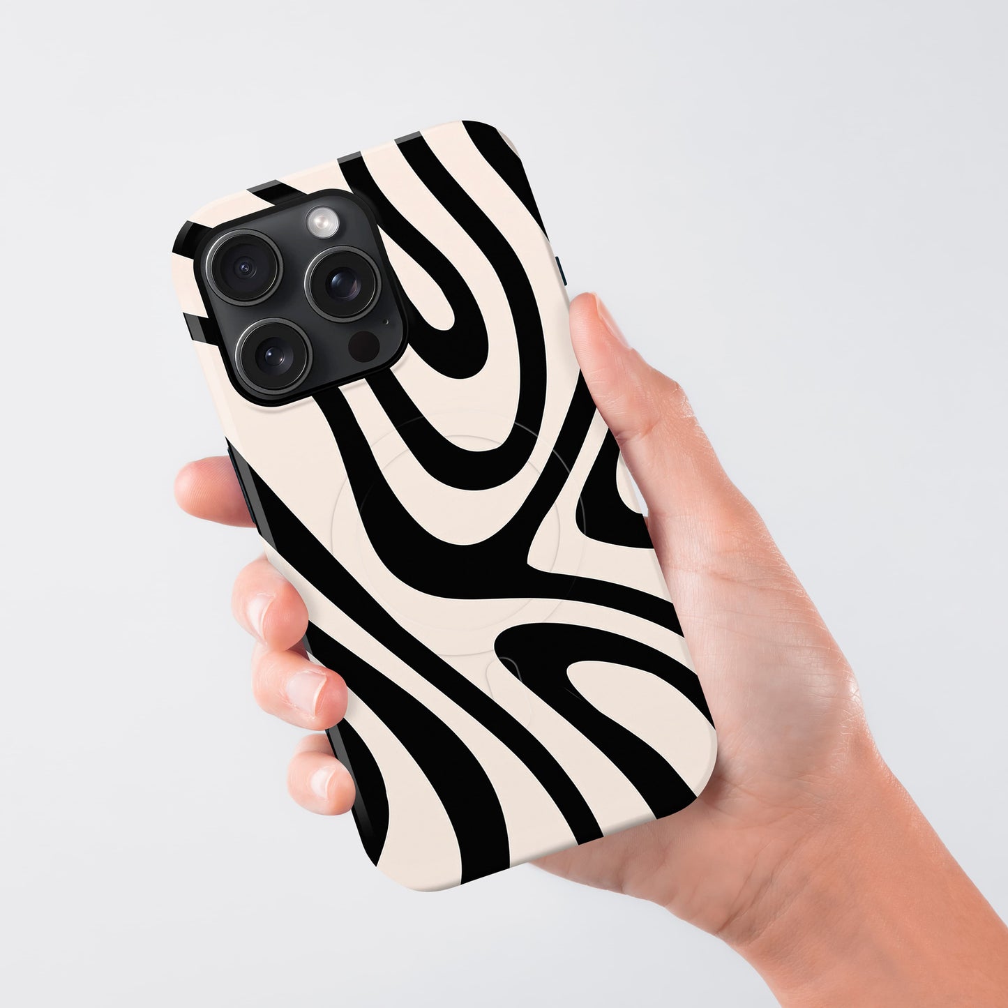 Black Cream Swirl Magsafe Case