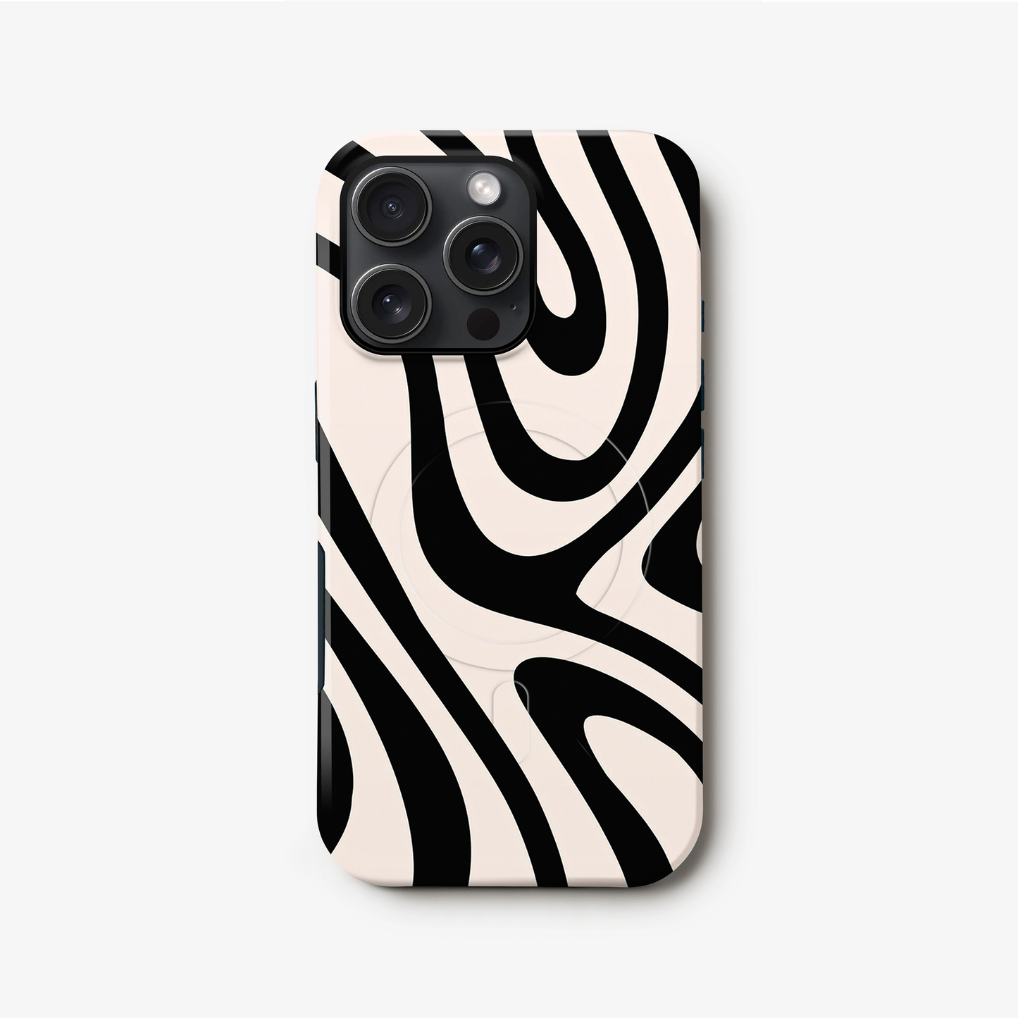 Black Cream Swirl Magsafe Case