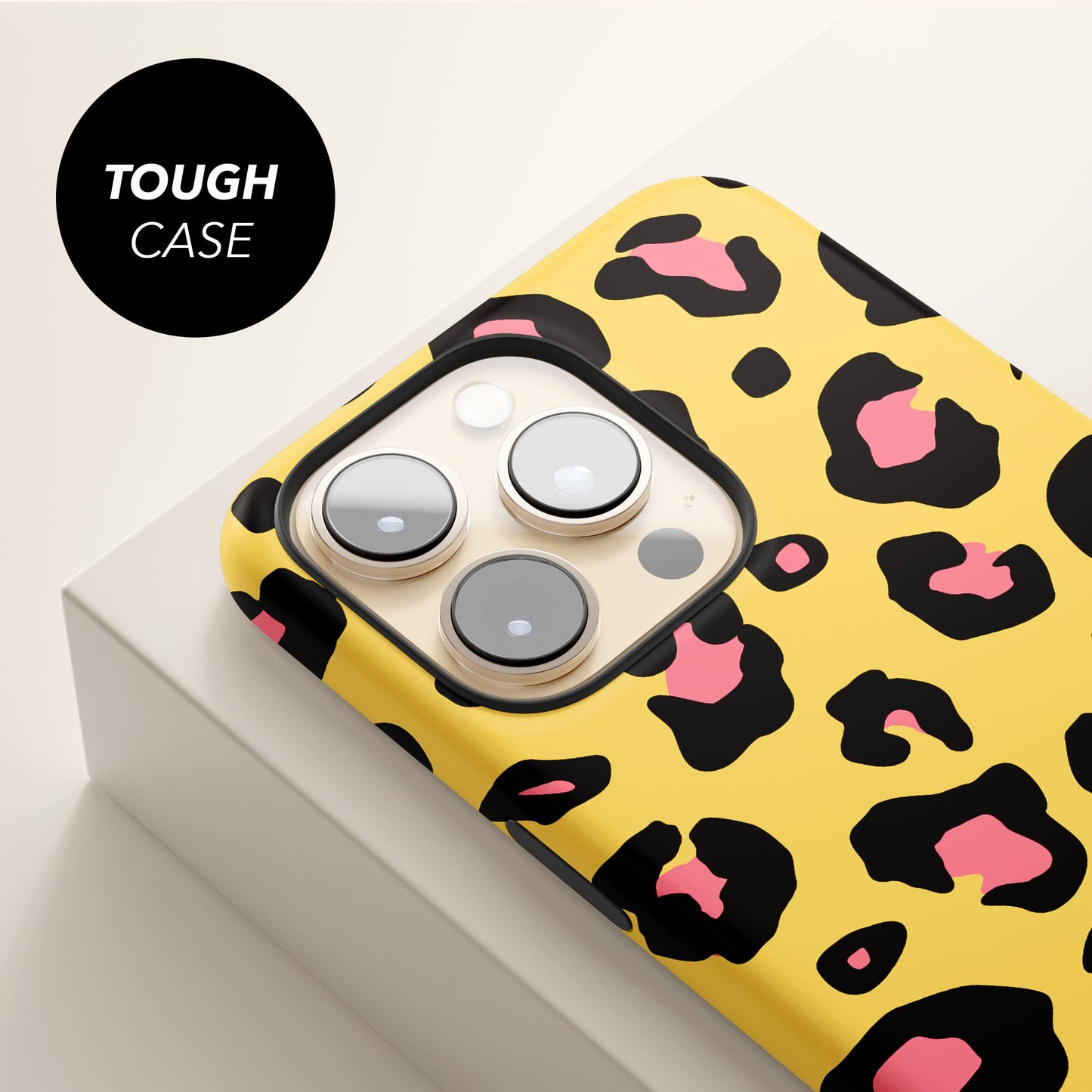 Yellow and Pink Personalised Leopard Print Case  Phone Case