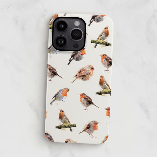 Robin Pattern Bird Art Print Case  Phone Case