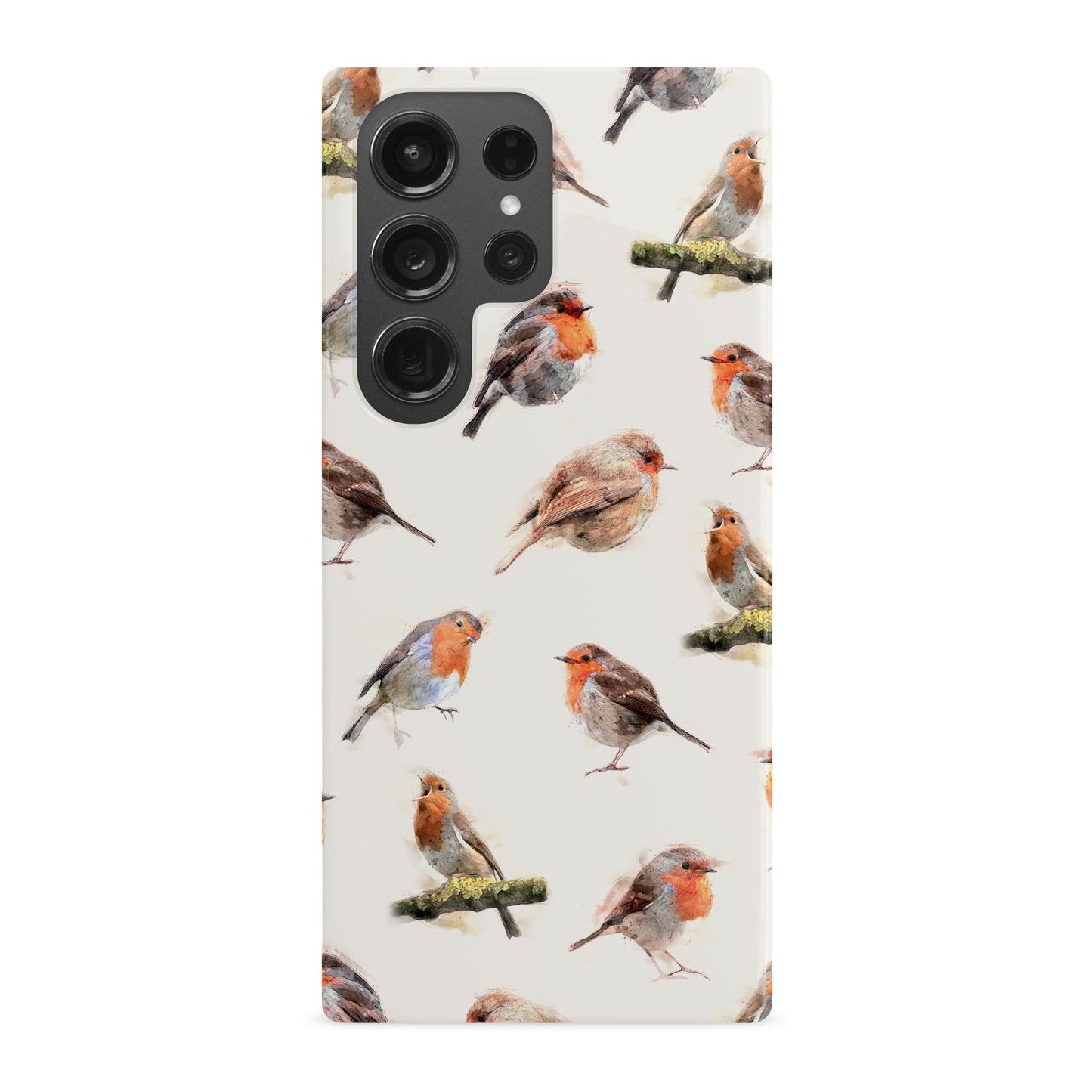Robin Pattern Bird Art Print Case Samsung Galaxy S23 Ultra Phone Case