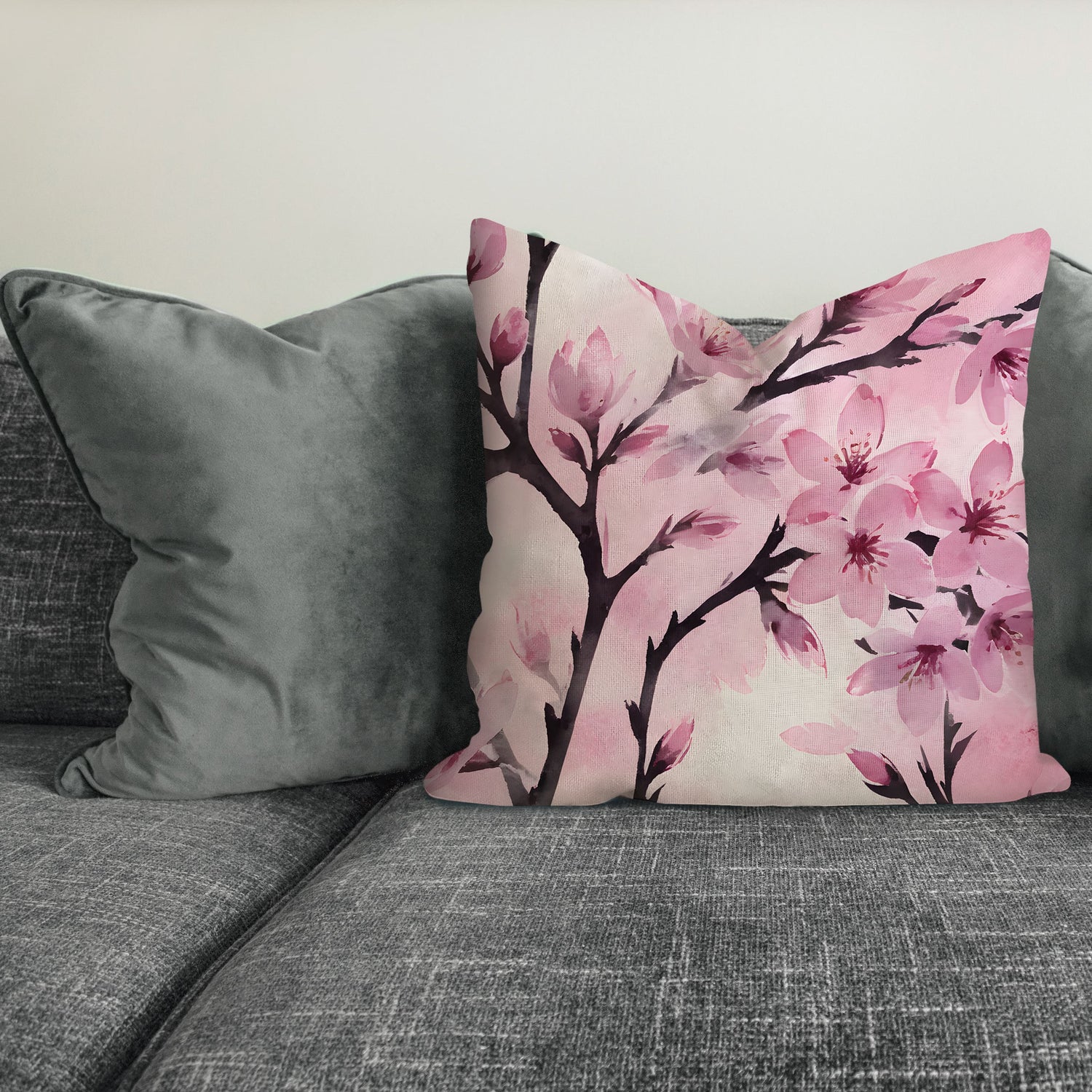 Cherry Blossom Print 45cm Cushion  Cushion