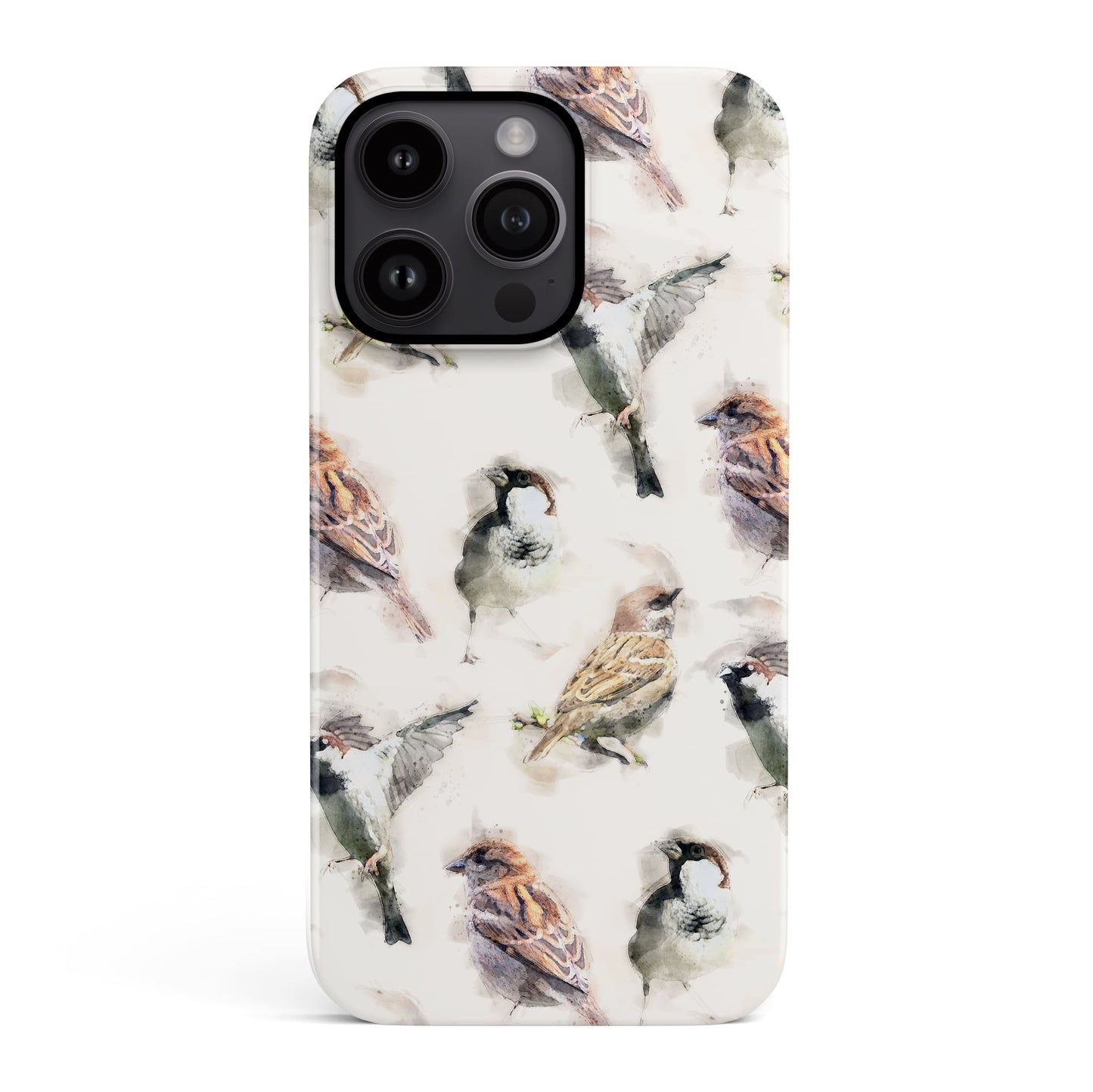 Sparrow Pattern Bird Art Print Case iPhone 15 Phone Case