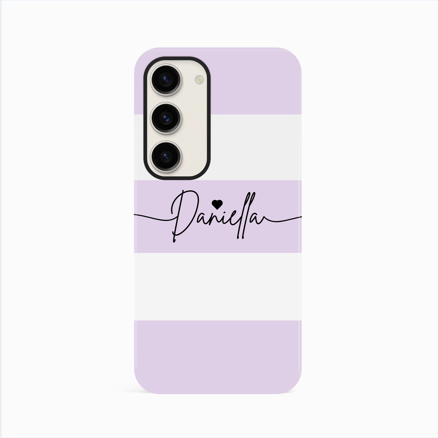 Custom Light Purple Stripes Case Samsung Galaxy S23 Phone Case