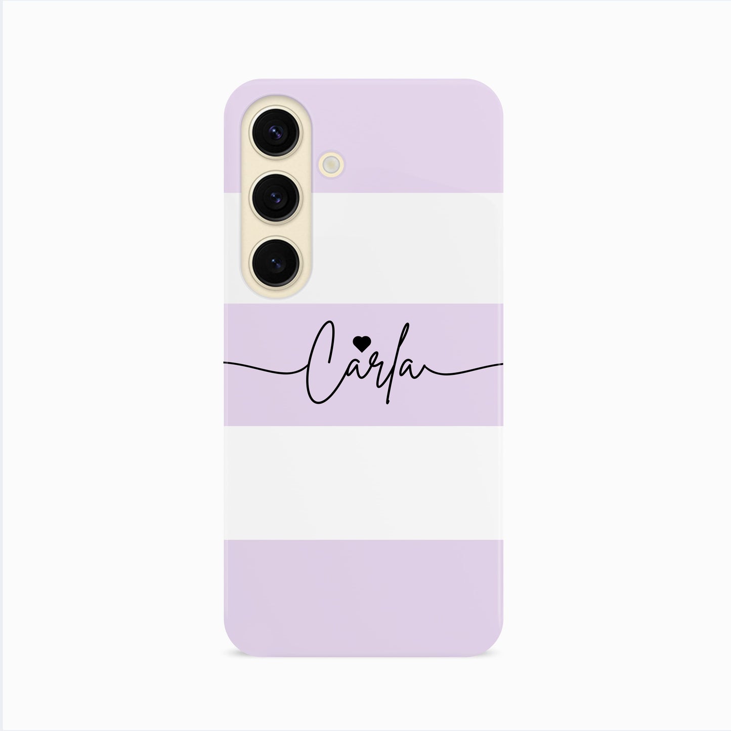 Custom Light Purple Stripes Case Samsung Galaxy S24 Phone Case